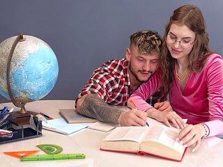 Bald guy fucked Alice Xos tight asshole with intense passion.