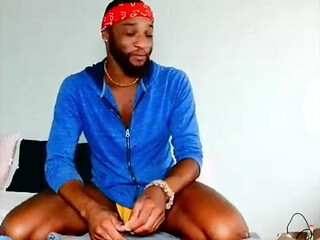 Hot Jerk off in Yellow Jock!