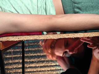 Hard cock during massage session