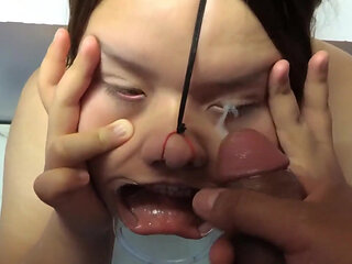 With the Cock in the Face and the Cum in the Eyes