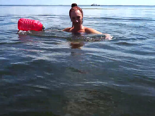 Swimming in Volga-river