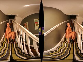 Real euro solo babe uses dildo to masturbate