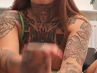 Shrek Themed Fluffy Sockjob 3 Huge Cumshots