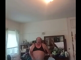 In bra and thong
