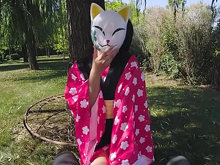 Hottie Asian teen gets a massive cock in doggystyle