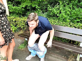 German Blonde Teen Gets Tricked and Fucked Hard in Parking Lot - Big Natural Tits, Outdoor Sex