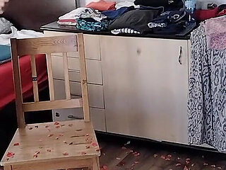 Sexy Stepmom Has Fun with Naked Roses.