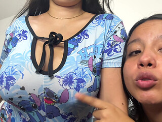 Double Milk Spraying! Two Lactating Girls High Pressure Play
