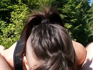 Tounge Fetish Sloppy Outside BJ