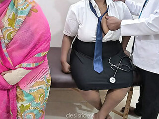 Indian student Savitha Bhabhi gets hard fucked by doctor in threesome HD