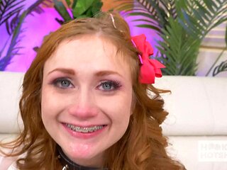 Skinny Redhead Scarlett Skies Wants More Rough Nasty Sex