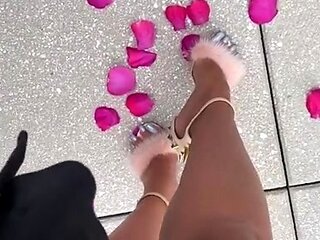 Maitresse Madelines solo foot fetish POV