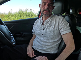 Hot Dilf Talking Dirty, Wanking and Cumming in the Car for Jim - Rockardglans 209