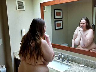 Big Titty BBW Toothbrush Breast Worship Starring Erica Jane