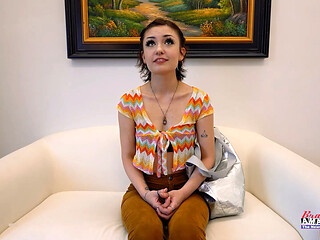 Wendy Inked Brunette Coed Audition Toys Rimjob and Greedy Swallow!