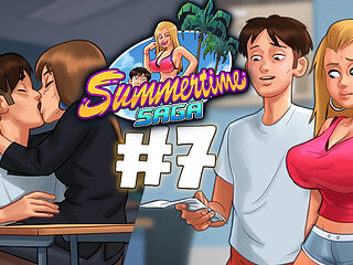 College professor gets turned on by touching my cock (Summertime Saga #7) - Jazziuu