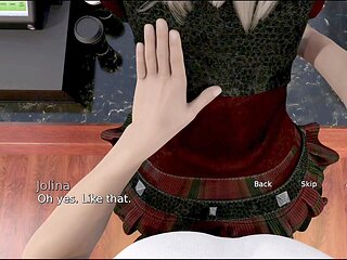 3D cartoon porn with a big-titted blonde teen in a hentai visual novel