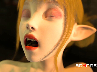 Dungeon Domination: Orc Breaks Elven Girl with Rough Assfuck & Cum