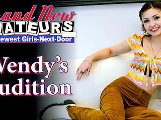 Petite Brunette Coed Wendy Gives A BJ And A Rimjob To A Juicy Hard Cock!