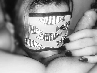 A MILF who sucks sperm doesn't let a single drop escape.