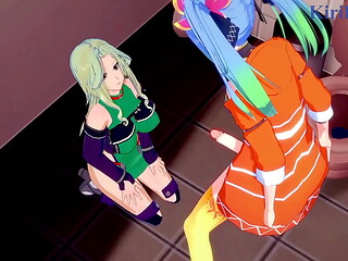 Az Sainklaus and Chitose Kisaragi and Lamia Loveless intense lesbian play and futanari sex. - Super Robot Wars 30 &amp_ V &amp_ A Hentai