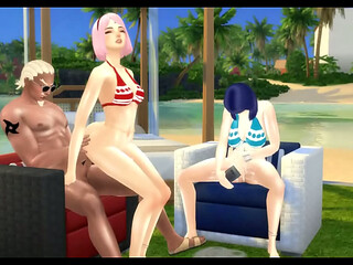 Naruto and One Piece ladies banged by the Raikage