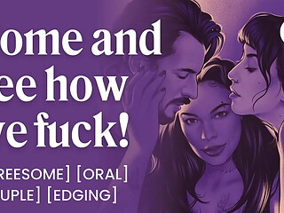 ASMR Audio Porn: Movie Night Turns into a Voyeur FFM Threesome Fuck Session &ndash_ Teasing &amp_ Pussy Licking &ndash_ Erotic Audio Roleplay for Women