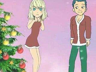 Manga, Her Young Roommate, as an Elf, Pounds Her Mercilessly Under the Tree!