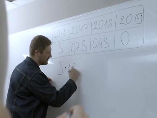 Blonde Eva Elfie ties up her math tutor for an intense hot fuck