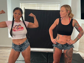 Deliah Grace Vs Jazmine Cruz in a Strip Submission Wrestling Match
