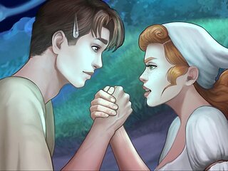 Let's play a dating simulator roleplay game with big boobs and hot action