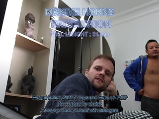 SLUTTY TRAINING : DOUBLE RAW PENETRATION AND CUM DRINKING MAXIME HORNS - copy