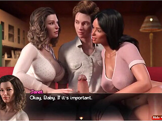 Treasure of Nadia - 81 - Gameplay - Roleplay - Two MILFs Teases Teen and Anal Fuck
