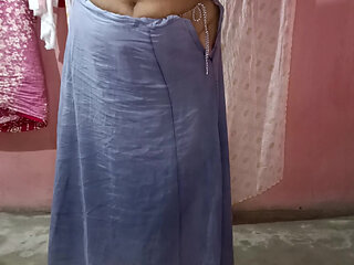 Yellow Saree Dropping Solo Sfw