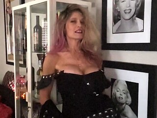 Cute blonde with big boobs solo