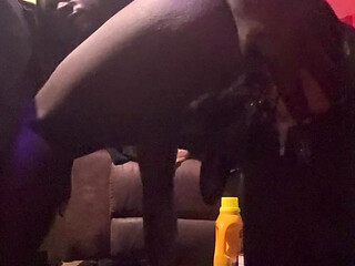 This Big Ass Dildo That Using On My Boy Pussy Got Me Wet, Moaning And Calling Out My Homeboy Name
