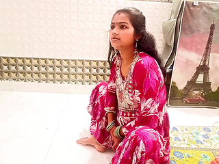 Hot Indian Girl in Traditional Dress Sucks & Gets Fucked From Behind
