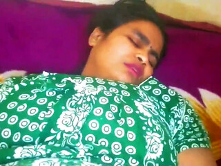 , kiss her hard, and take her right there on the bed. Soft moans turn into loud screams as I fuck my hot desi wife