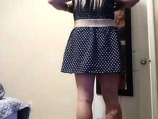 Short dress jerk off