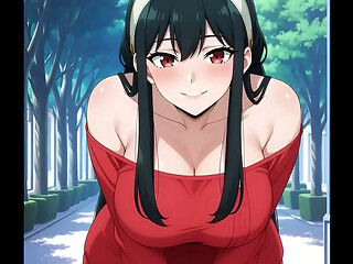 Yor Forger una waifu exhibicionista y muy marrana