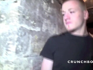 Young Arab fucke dby straight blond twink in basemement