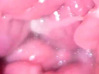 Camera in Vagina, Cervix POV, Creampie