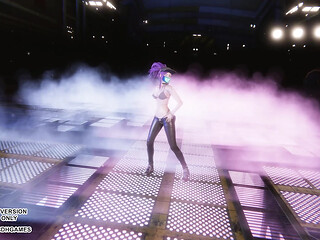 Akali gets railed in a sexy LoL-themed MMD animation