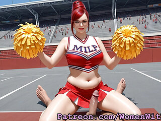 Cute Cheerleaders - Hand, Boob, Blow, Fuck