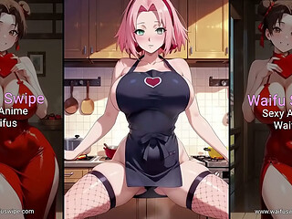 WaifuSwipe Asuka, Videl, Sakura, Android 18, Lucy, Shinobu