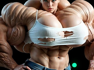 How buff will she get? Massive muscle growth for Abigail Arcane! AI