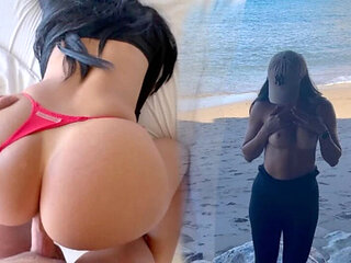Lilly's Beach Sex Adventure: Perfect Tits & Big Ass Fucked in Public - Amateur Latina 4K