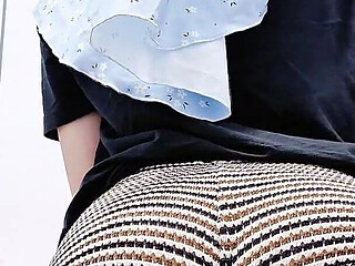 A Malaysian Hijabi Girl in Shorts Showing off Her Ass