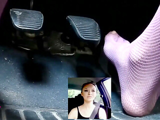 Sensual Pedal Pumping in My Pink Fishnets