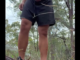 Outdoor Loaded Jerk After Running Into the Woods